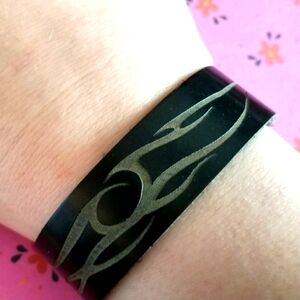 Dillon Rogers bracelet Leather tribal bracelet black